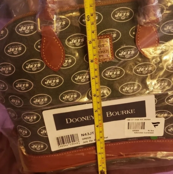 COPY - DOONEY & BOURKE NEW YORK JETS ZIP ZIP SATCHEL LADIES HANDBAG PURSE - Picture 12 of 14